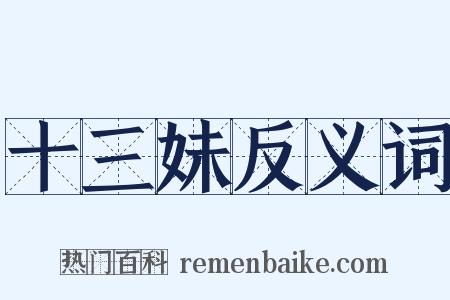 十三妹反义词是什么意思的图片